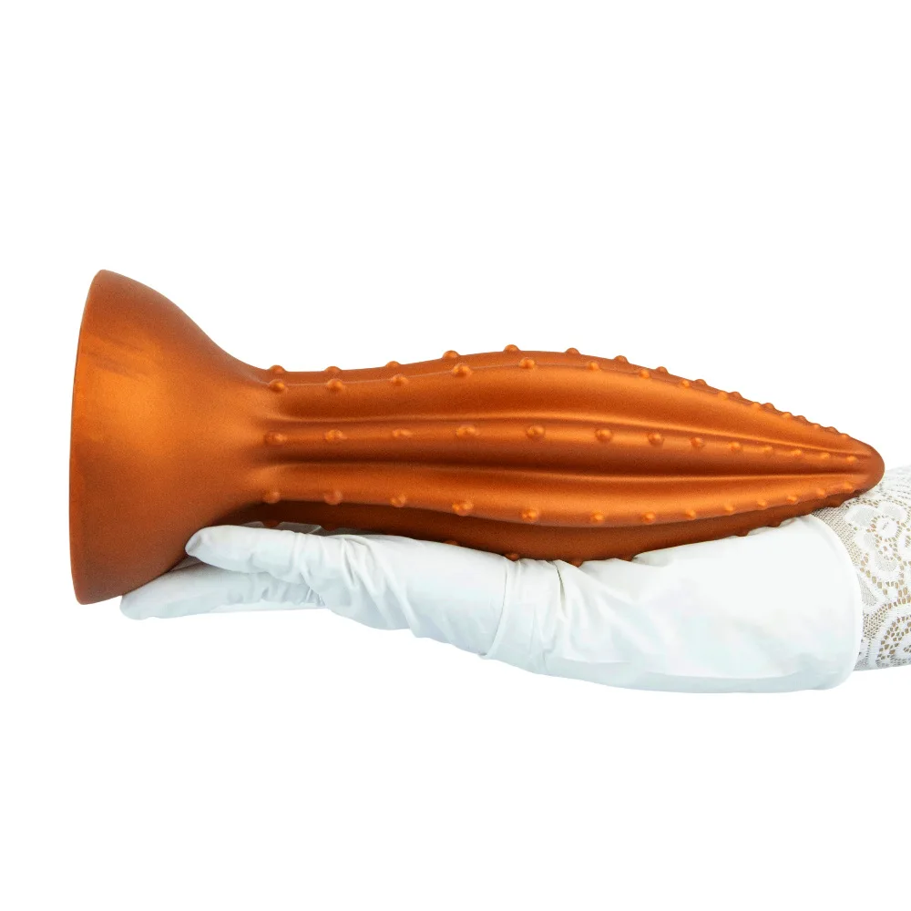 Male and female masturbation SM super large and soft anal plug silicone particles succulent plant shaped anus 5