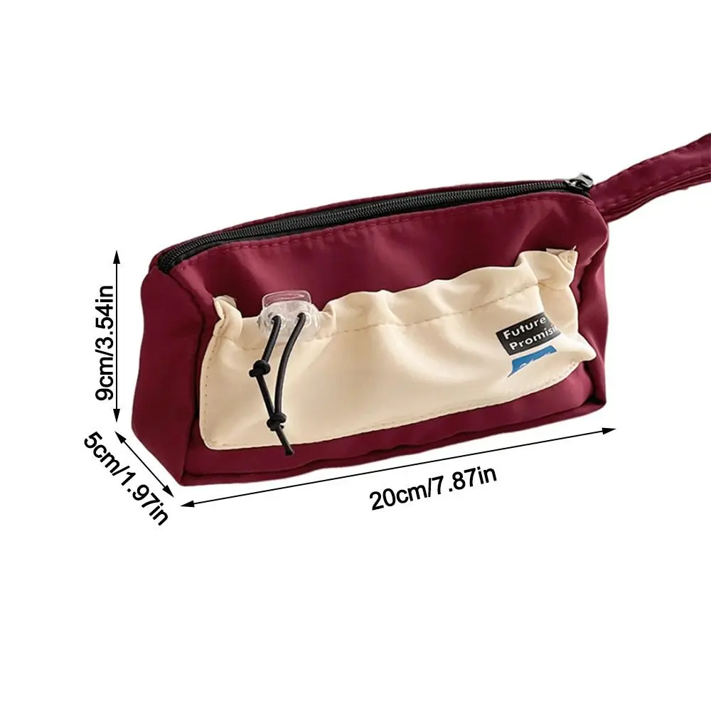 New Large Capacity Pencil Case Multi-layer Canvas Pen Bag with Handle Stationery Storage Pouch