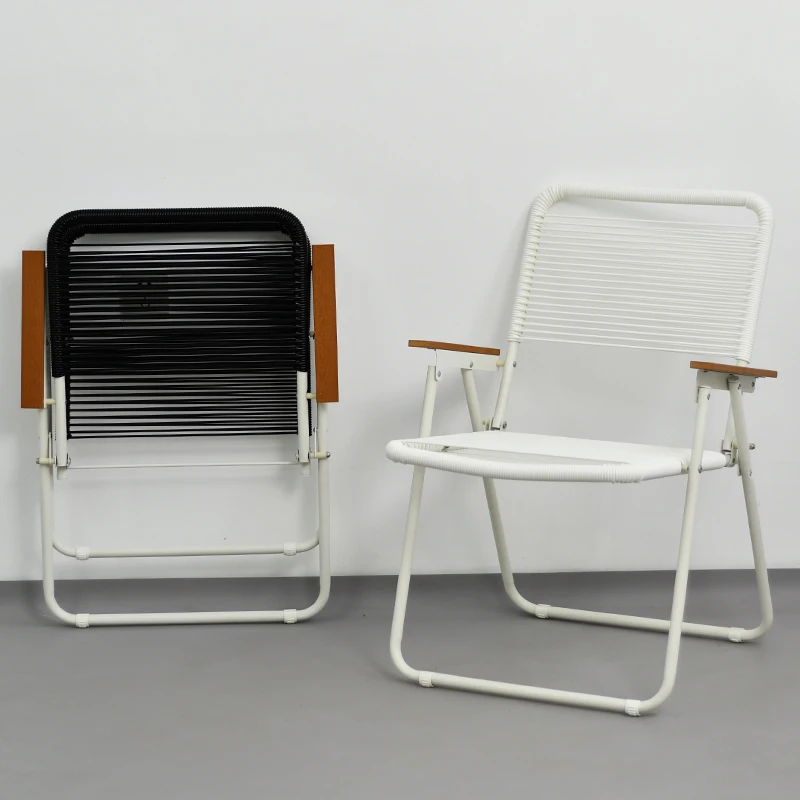 

Уличный складной стул с металлическим каркасом, портативный оксфордский стул из ротанга, водонепроницаемый солнцезащитный стул для кемпинга, отдыха, уличная мебель