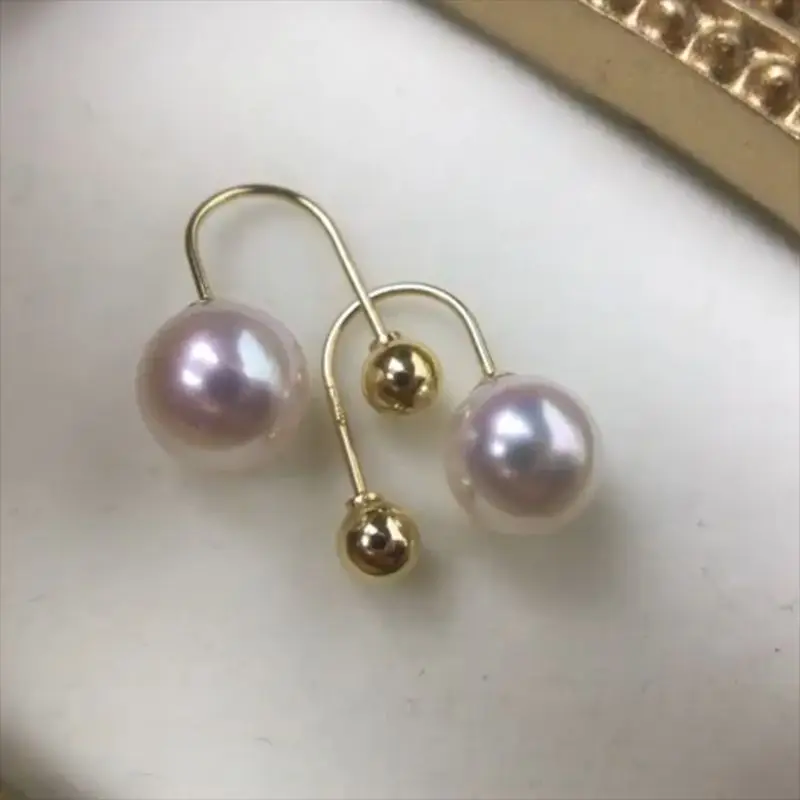 6-7mm 7-8mm 8-9mm Real Natural Japanese Akoya Genuine Pearl Stud Earrings Apply Any Occasion