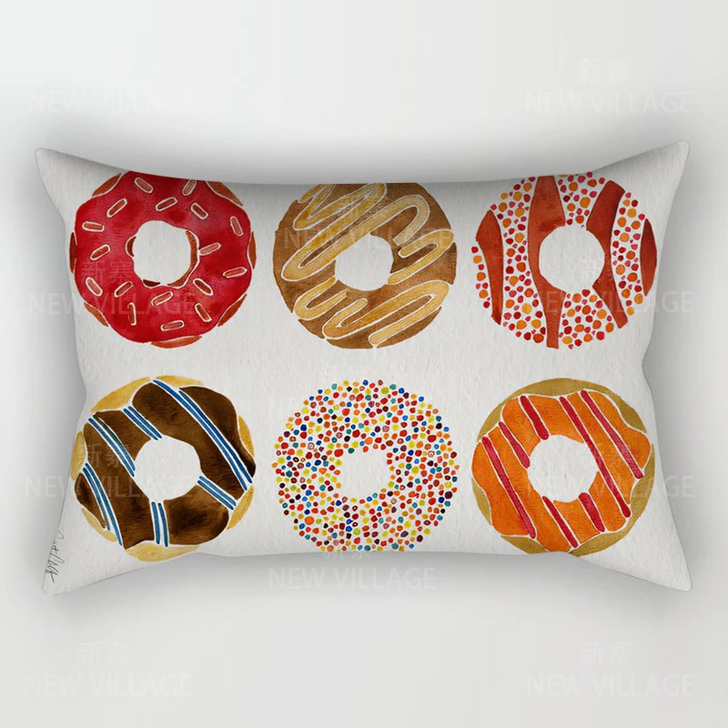 Modern Decorative Cushion for Home Living  Donut Room Decor Throw Pillow Cover 48*74 children 30x50cm 40x60cm 50x70cm