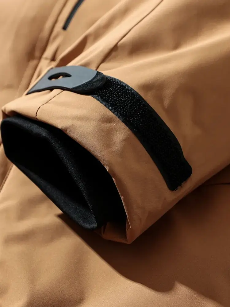 High-End Feeling 90Du Down Wärmeerhaltung Kapuze Herren Winterjaet Wasserdicht Winddicht Polyesterfaser Reißverschluss Sle