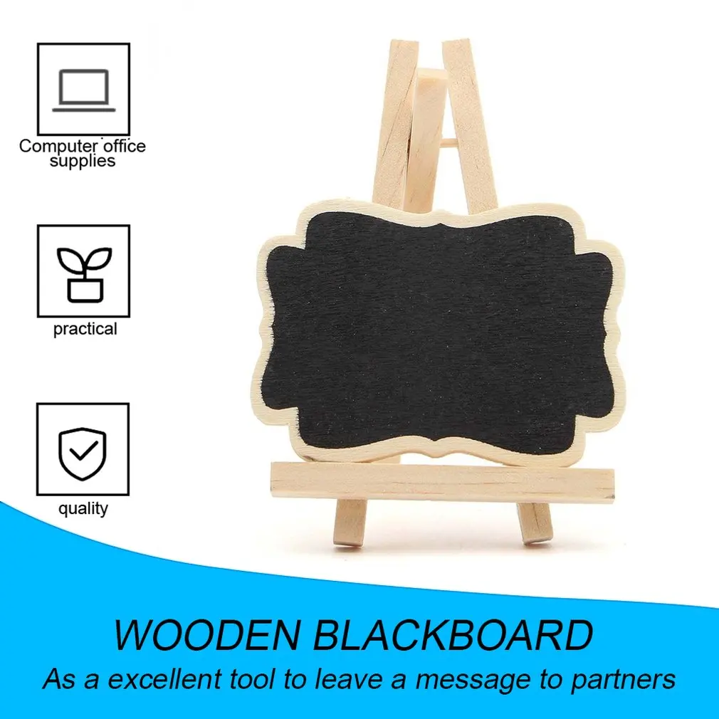 10 pz/set Mini lavagna in legno lavagna universale lavagna portatile decorazione festa di nozze parti Decorative