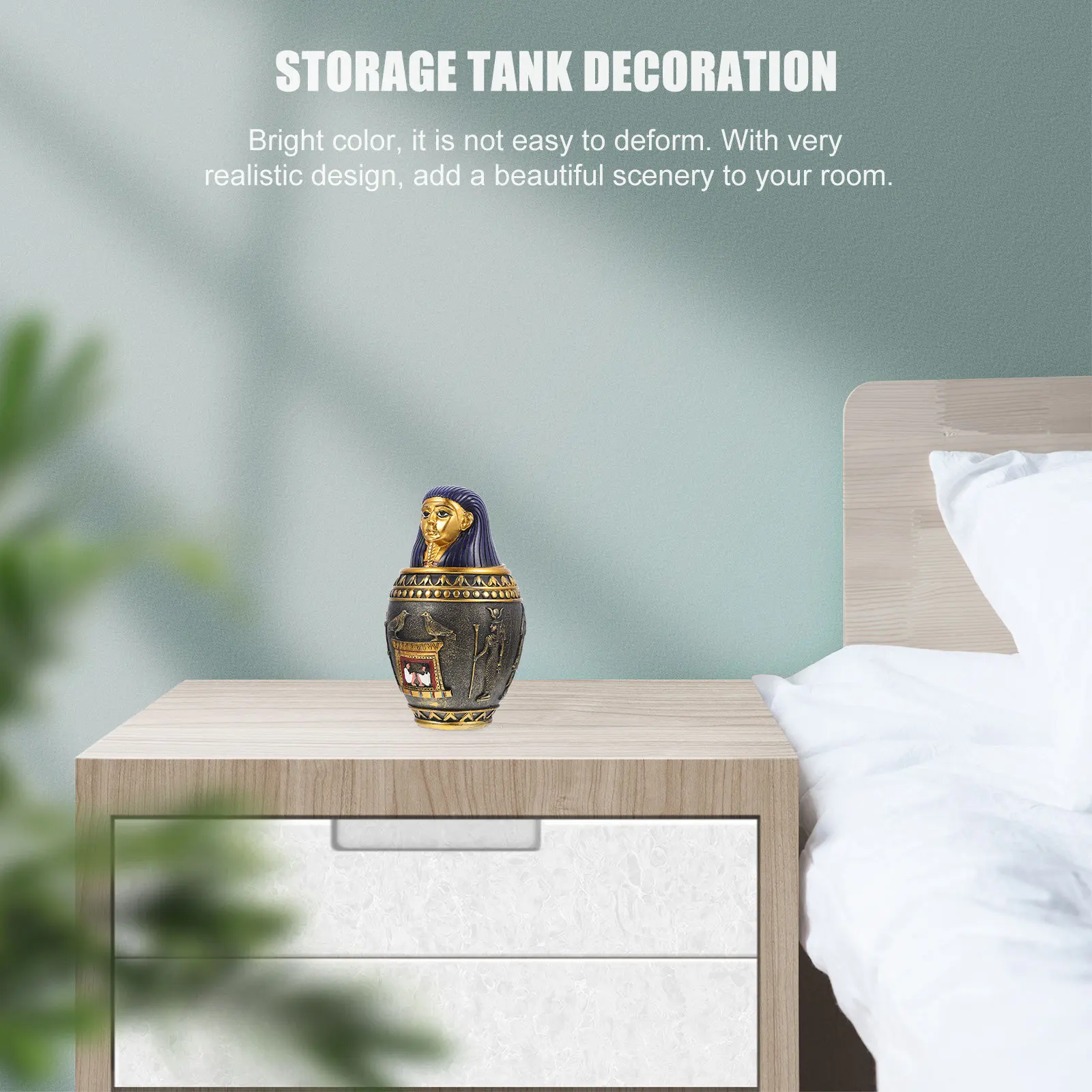 

Creative Egyptian Style Craft Canopic Jar Adornment Premium Resin Material Exquisite Design Home Office Decor Living Room