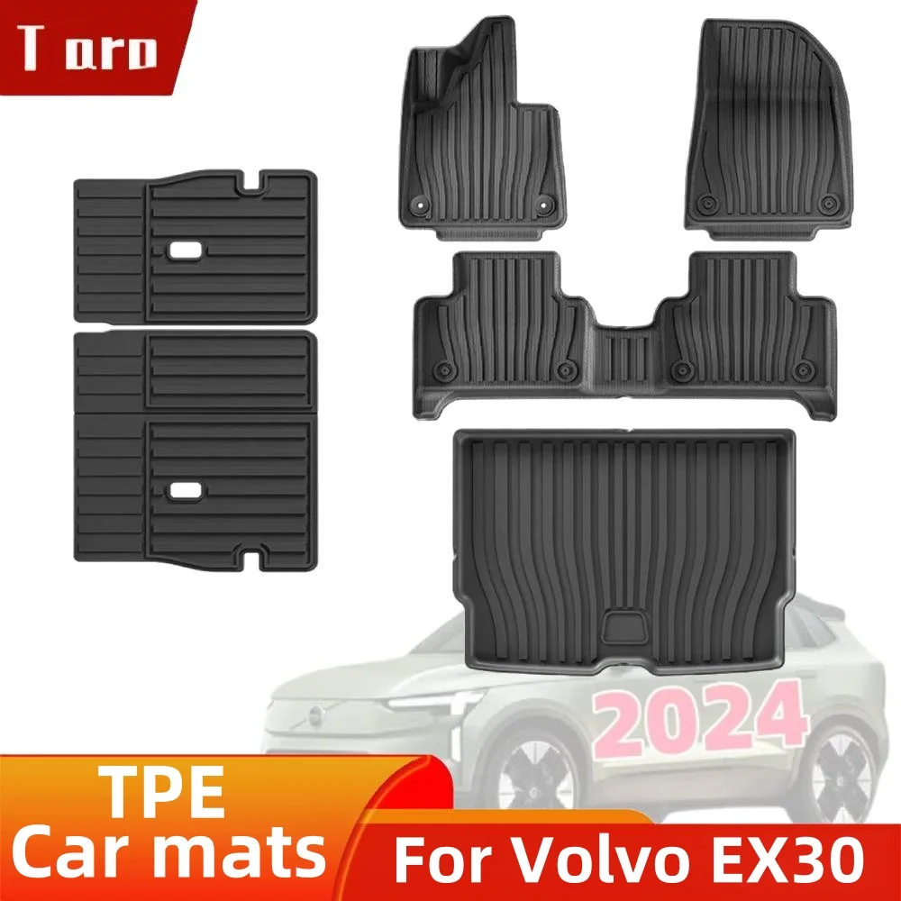 

car foor mat For Volvo EX30 2024 TPE Floor Mats,All-Weather Waterproof Automotive Mat Interior Set Car mats Fit EX30 2024-2025