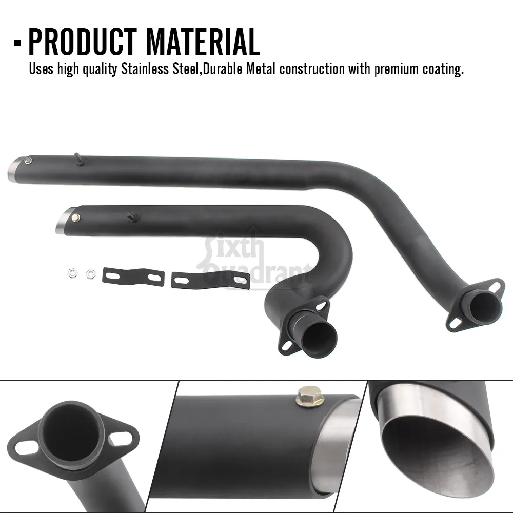 Motorcycle Duals Exhaust System Muffler For HONDA Shadow VLX 600 VT600C 1988 - 2008 VT600CD Deluxe Steed Shadow VLX 400 VT 400