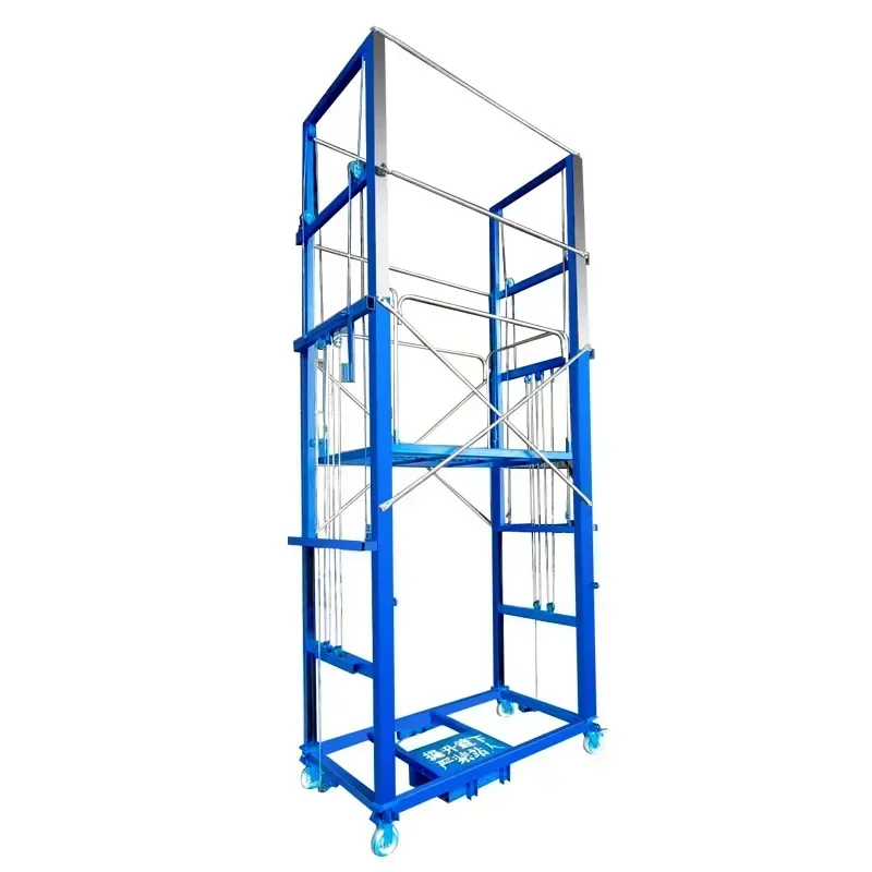 Electric scaffolding lift construction and decoration multi-functional remote control lifting platform load capacity 300kg