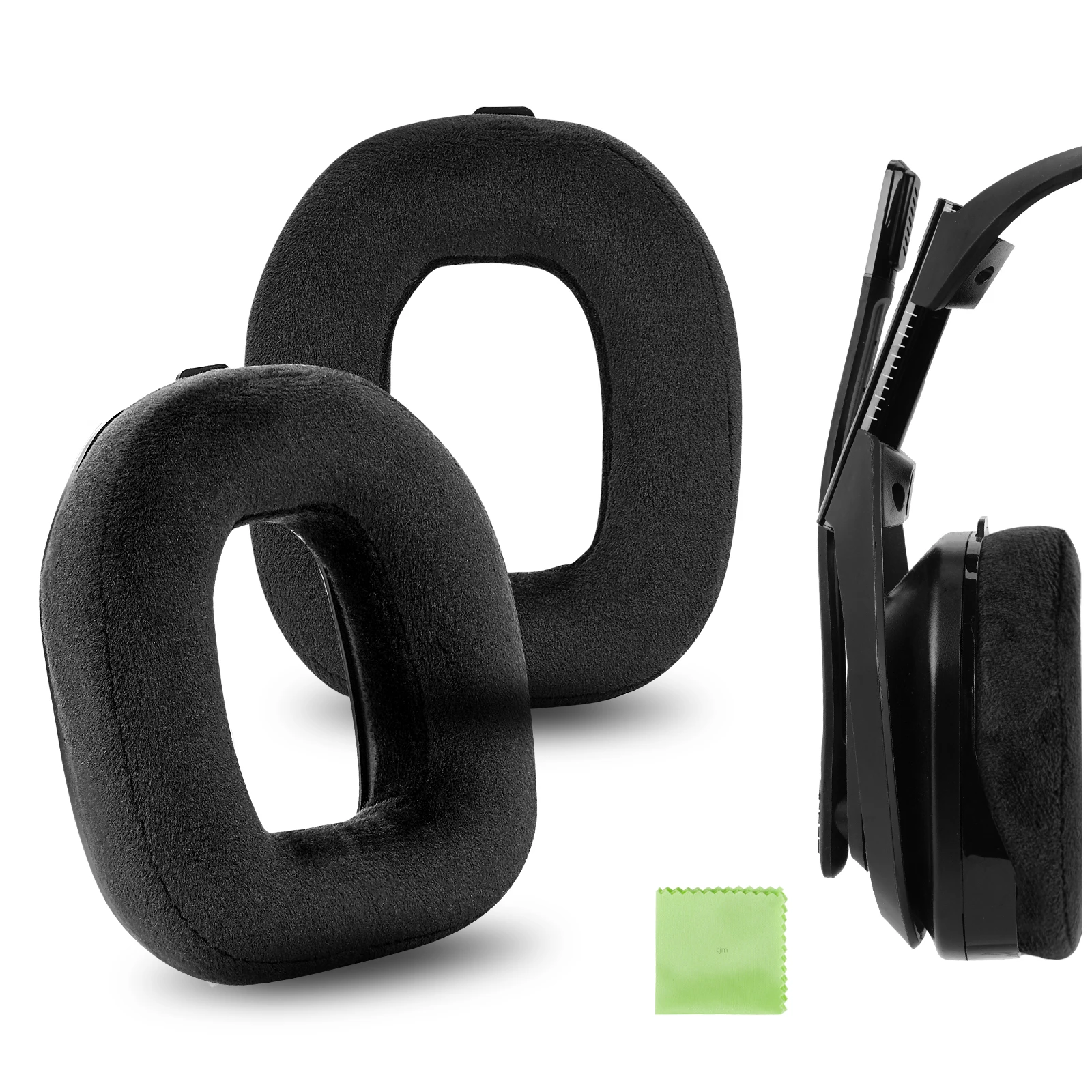 Geekria Comfort Velour Replacement Ear Pads for Astro A40 TR Headphones Ear Cushions, Headset Earpads