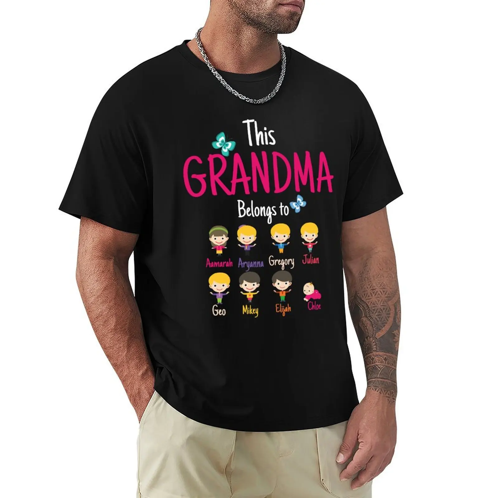 

This Grandma belongs to Aamarah Aryanna Gregory Julian Geo Mikey Elyah Chloe T-Shirt kawaii clothes blue lock mens tall t shirts
