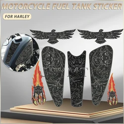 Motorcycle Accessories Fuel Tank Pad Decorative Sticker Protector Decal Fit For Harley Sportste XL883 1200 Softail Dyna Bobber