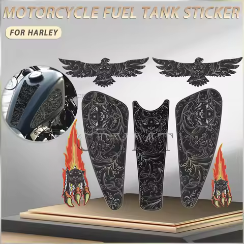 Motorcycle Accessories Fuel Tank Pad Decorative Sticker Protector Decal Fit For Harley Sportste XL883&nbsp;1200&nbsp;Softail&nbsp;Dyna&nbsp;Bobber