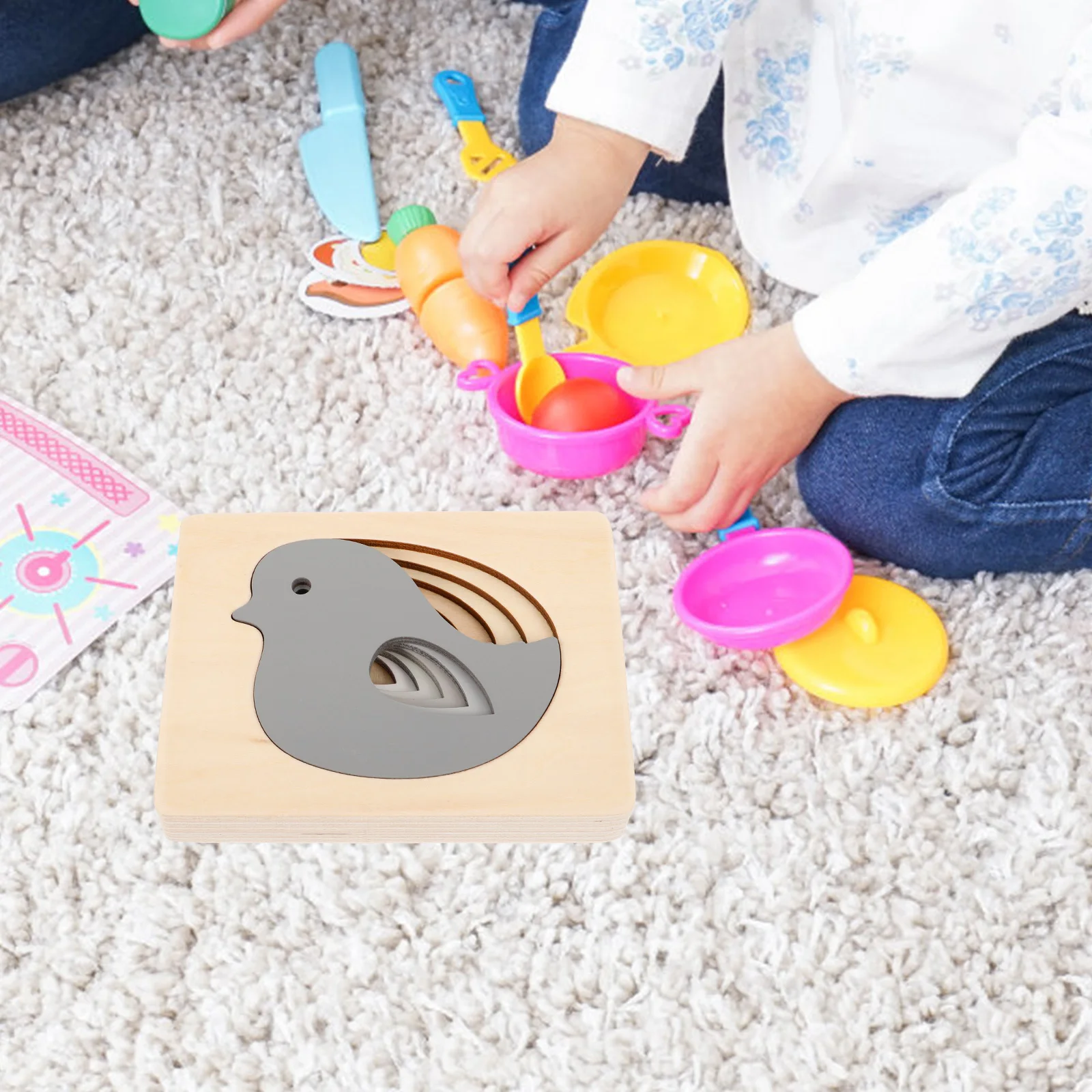 

Animal Puzzle Multi-layered Wooden 3D Jigsaw Kids Toy Hamster Design Problem Solving Creativity Educational Gifts