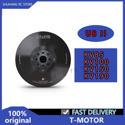 Hot Sale T-MOTOR U8 II KV85/100/150/190 Brushless Motor for Agricultural Drone UAV Multirotor -12V 2000W