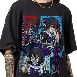 Demon Slayer T-shirt, Inspired Anime Iguro Obanai T-shirt Black- Anime Gift