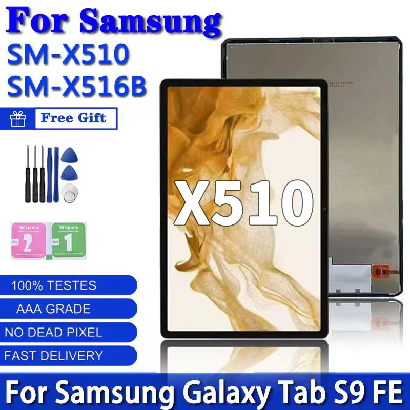 10.9“inch For Samsung Tab S9 FE X510 X516B LCD Touch Screen Digitizer Assembly For Tab S9FE SM-X510 SM-X516B Display