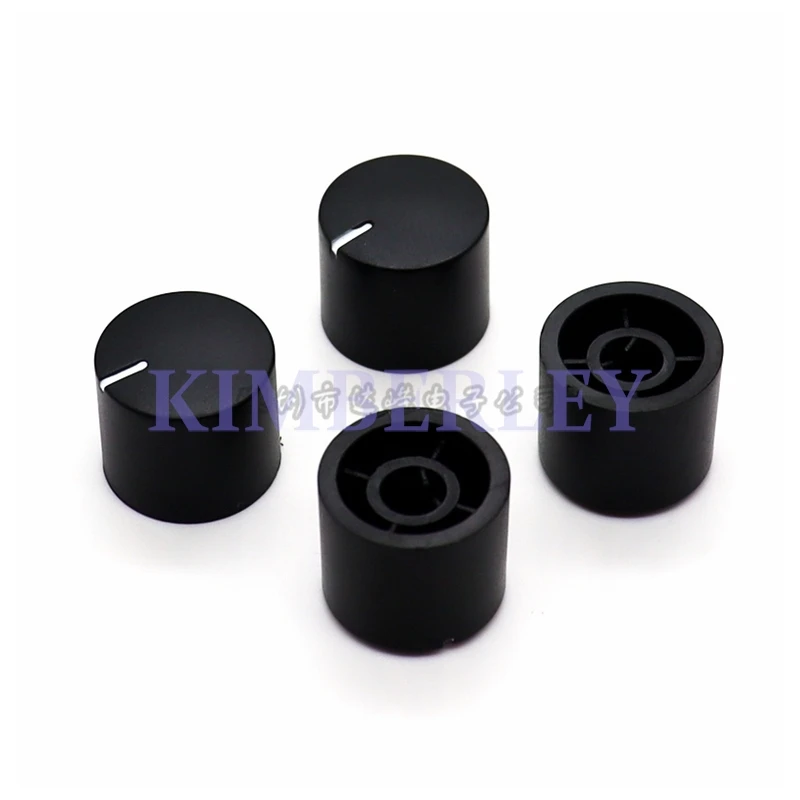 10PCS Half Shaft Plastic Straight Knob D Shaft Handle Potentiometer Knob Cap Power Amplifier Panel Volume Adjustment Knob Cap