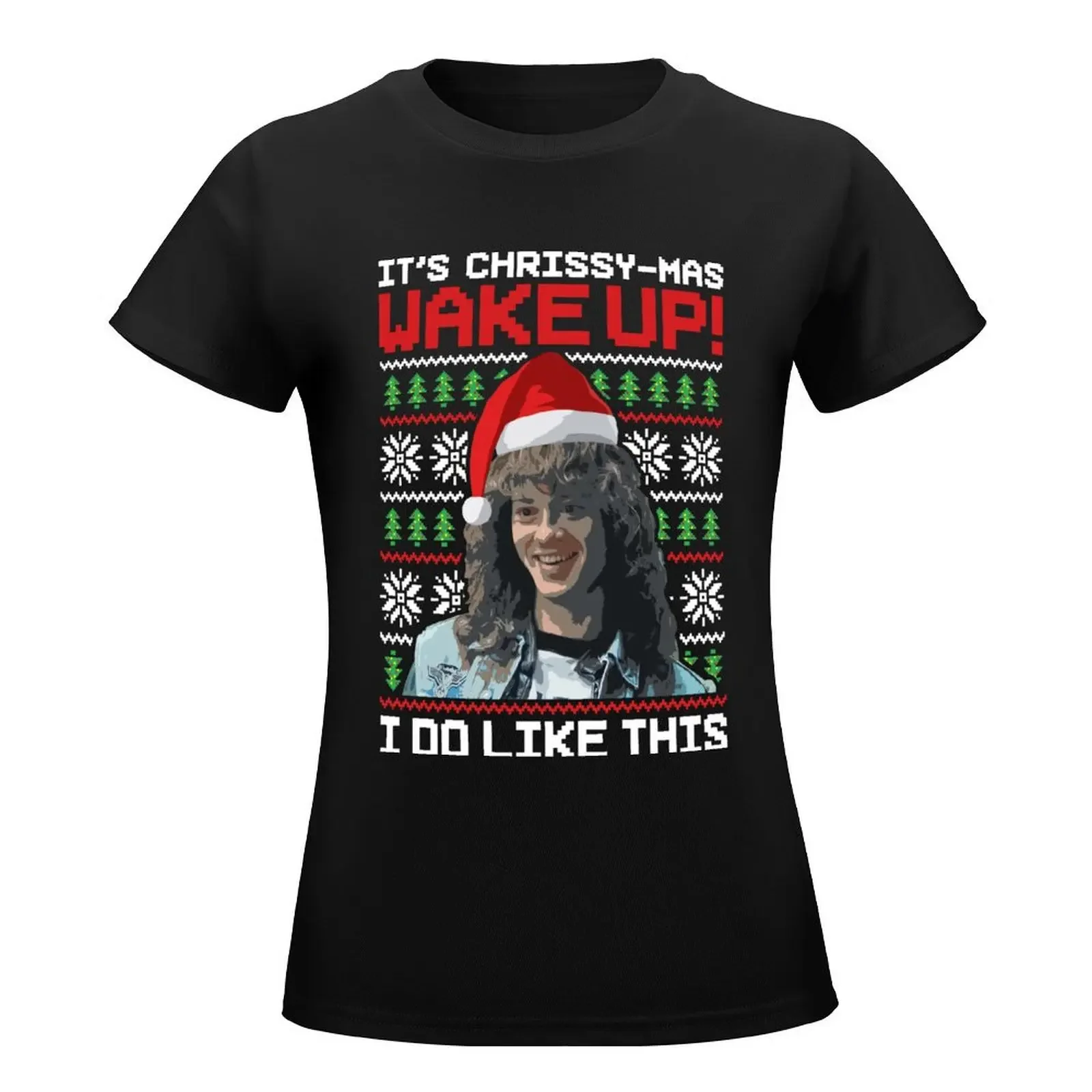 Happy Chrissymas T-Shirt graphics hippie clothes t shirts for Womens