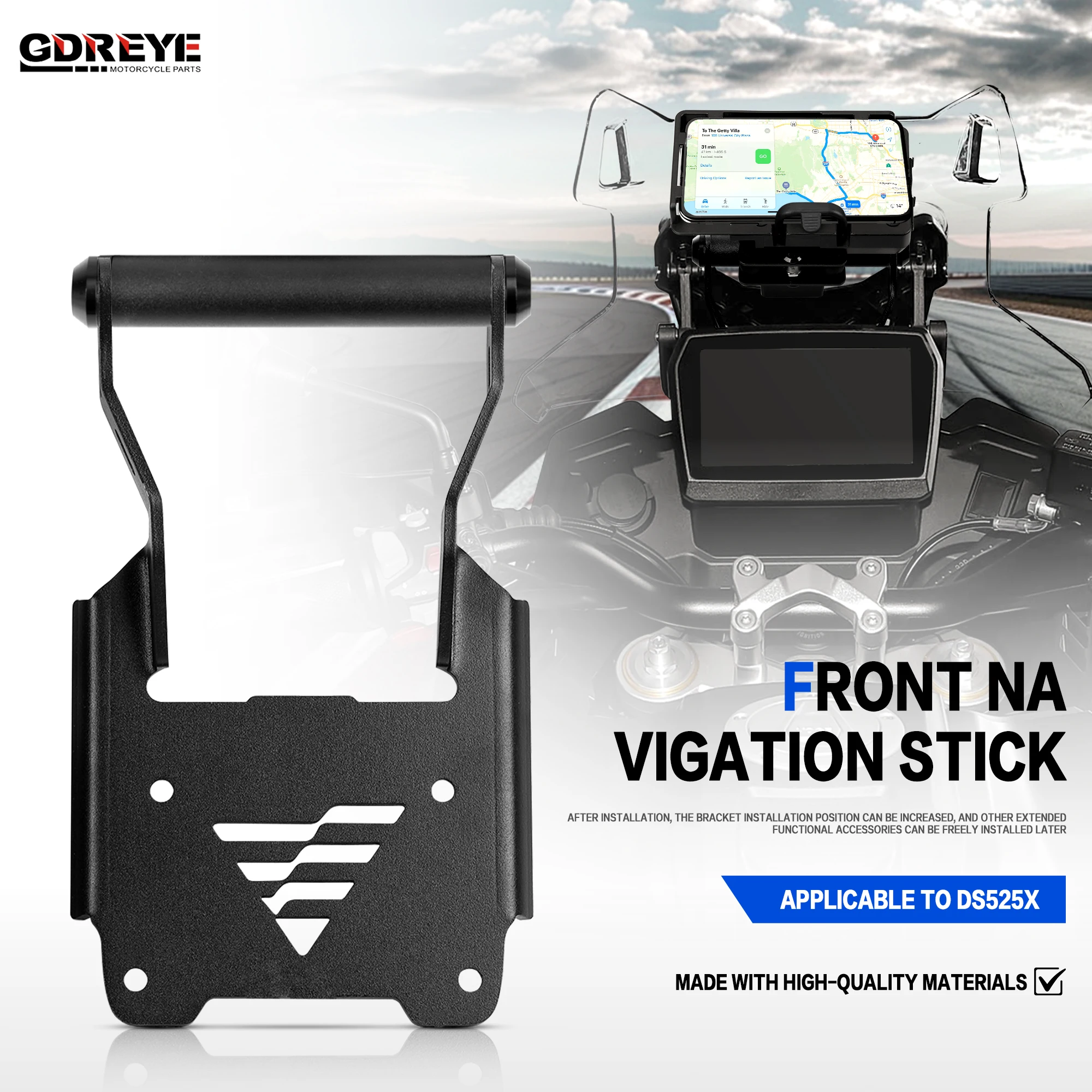 

For VOGE DS625X DS525X DS 525X Motorcycle DS 625X GPS Mount Phone Holder Navigation Bracket rod 22MM GPS Navigation Bracket Rod