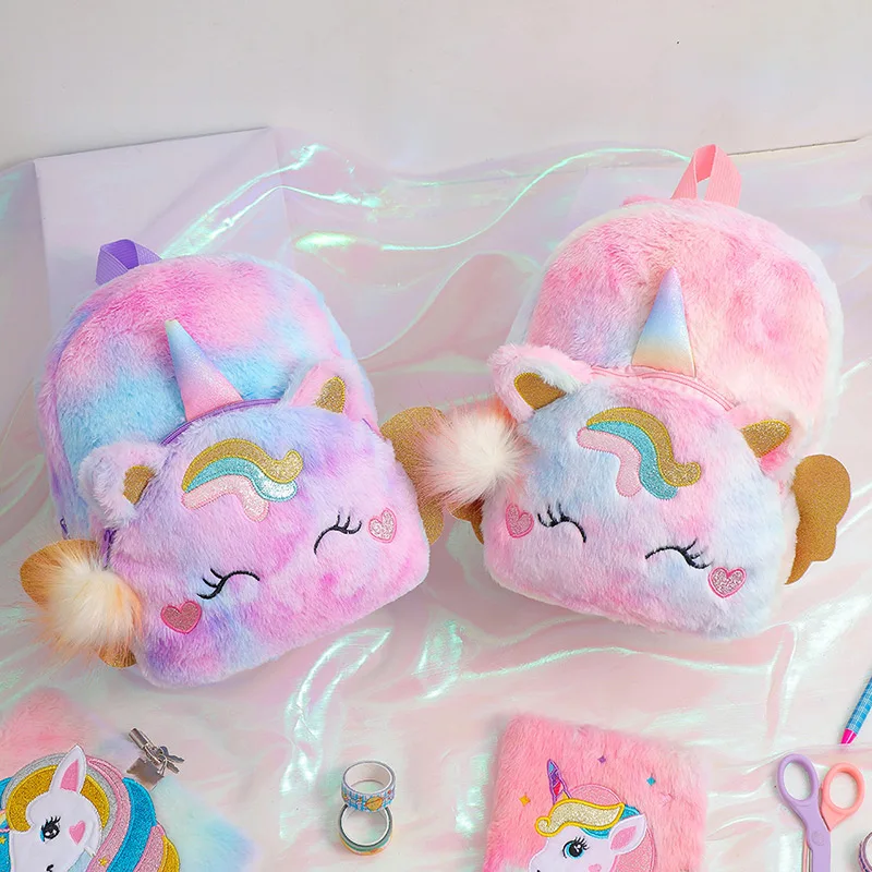 

Cute Unicorn with Wings Kawaii Backpack for Girls Kindergarten Children's School Bag Light Kids Bag Mochilas Para Ninos Escolar