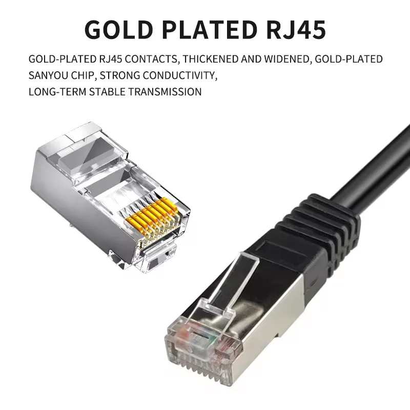 M12-Stecker 4-poliger d-Code-Stecker auf rj45 wasserdichter Ethernet-Anschluss Industrial Ethernet Ethernet Cat