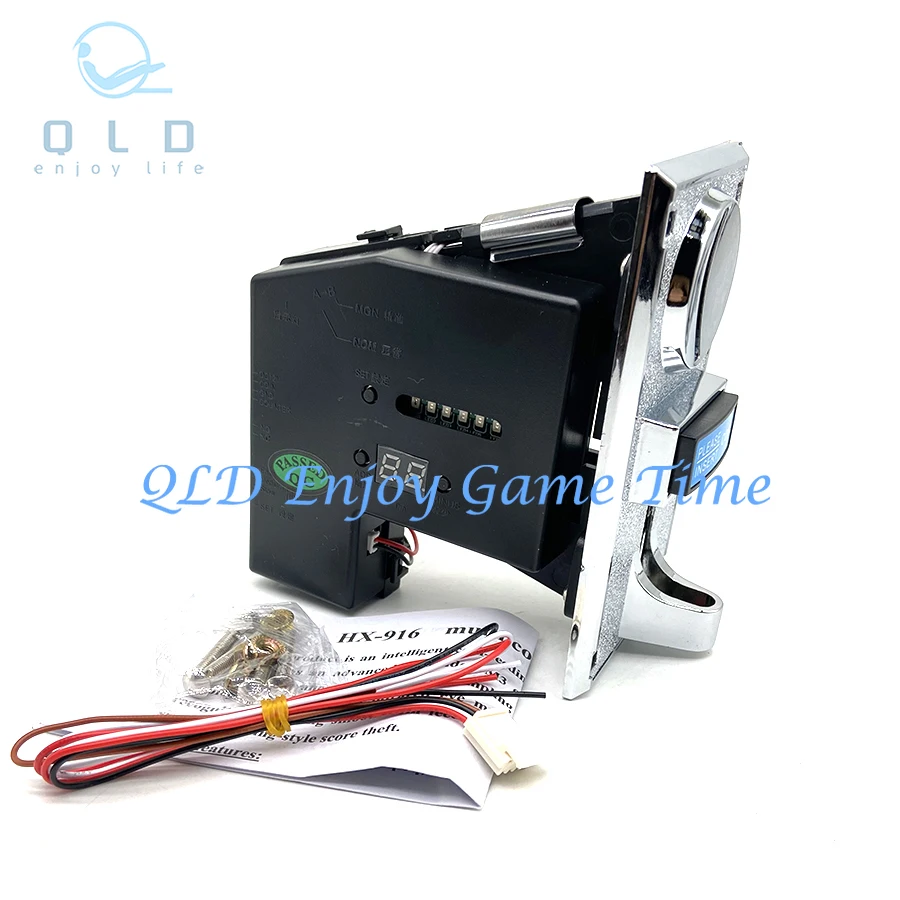 Akceptor monet wielotypowy 9-typowy 616, validatory tokenów/portfelowych, impuls 12V do automatów z chwytakiem, automatów do boksowania, automatów vendingowych, akcesoria do konsoli arcade.