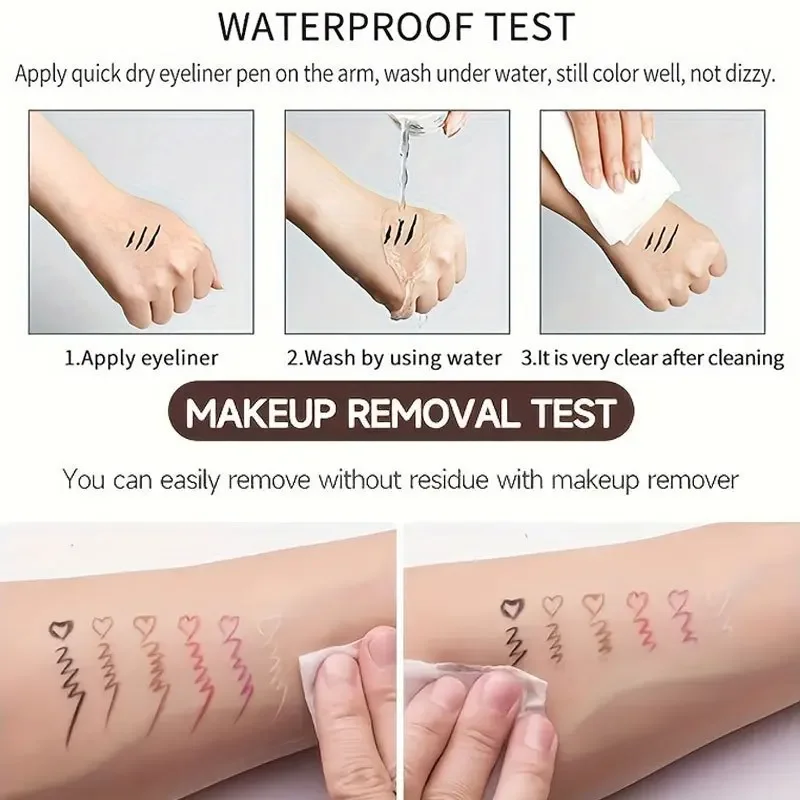 Stylo eyeliner waterproof, crayon ver à soie, éclaircissant les coins des yeux, pigment ultra fin, anciers de fard à barrage lisse, 256