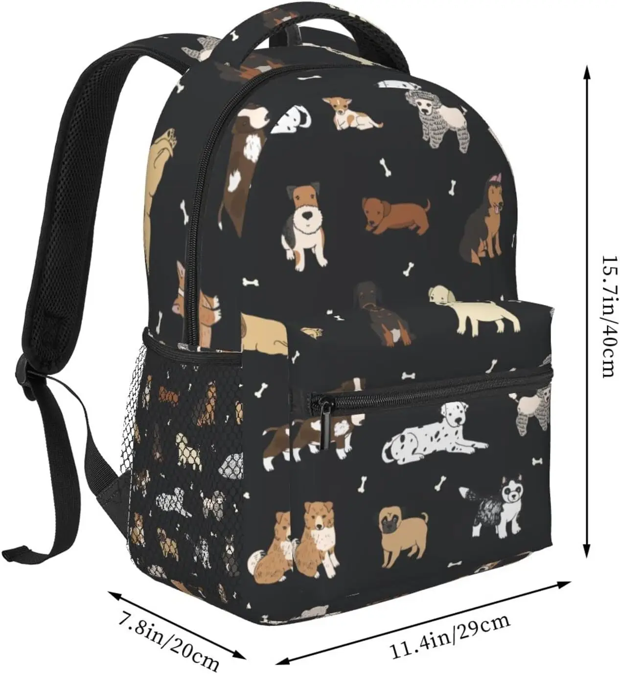 Puppy Dogs Cute Animals Backpack School Bag For Students Teens Men Women Laptop Backpacks Travel Daypack With Multiple P
