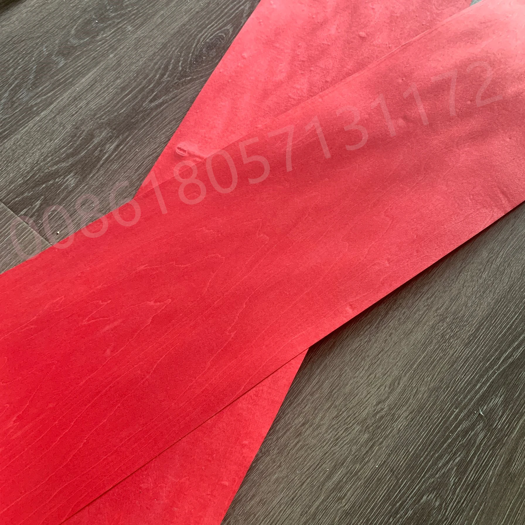 

Natural Wood Veneer Stained Dyed Maple for Furniture about 0.4-0.5mm Red