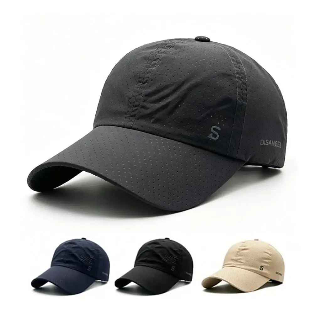 Ultralight Mesh Breathable Sun Baseball Cap UV Protection Quick Dry Adjustable Sport Hat For Cycling Jogging Daily Wear