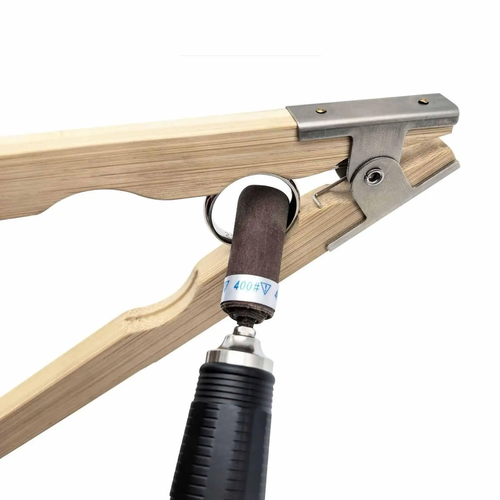 Compact Wood Ring Clamp Holder Nonslip Jewelry Making Fixture for Professional Goldsmith Tools and Repair Shop Use
