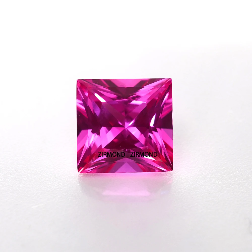 

Certified Lively Pink Square Faceted Sapphire Princess Cut Loose Gems for Wedding Rings and Pendants Setting with AGL Report