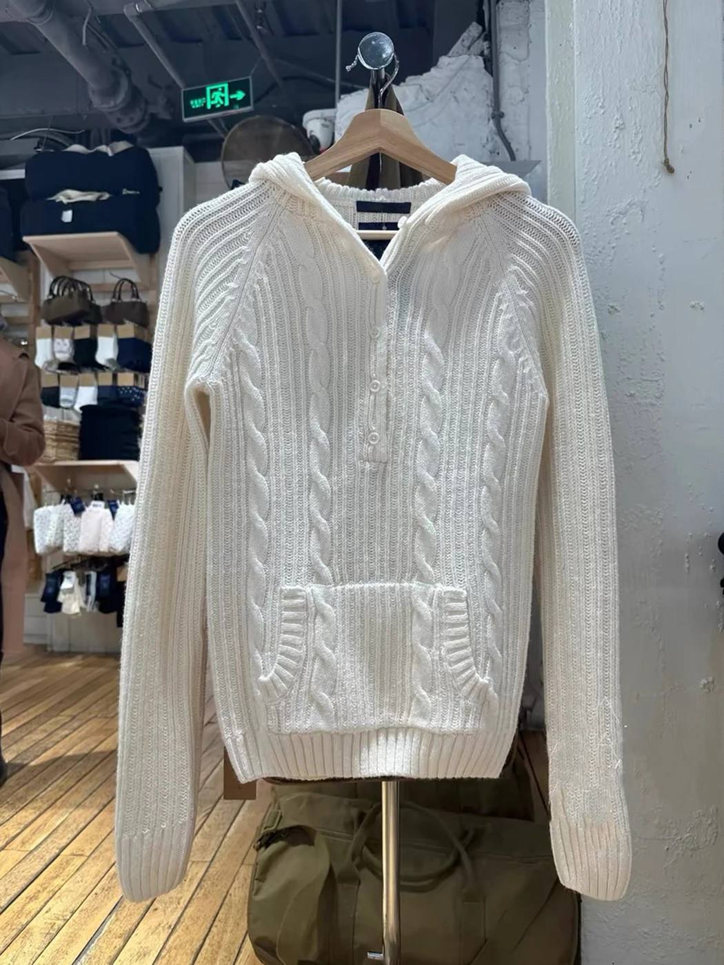 Pull à capuche tricoté torsadé pour femmes, vêtements de printemps, manches longues, pull décontracté pour filles, doux Preppy, Y2k