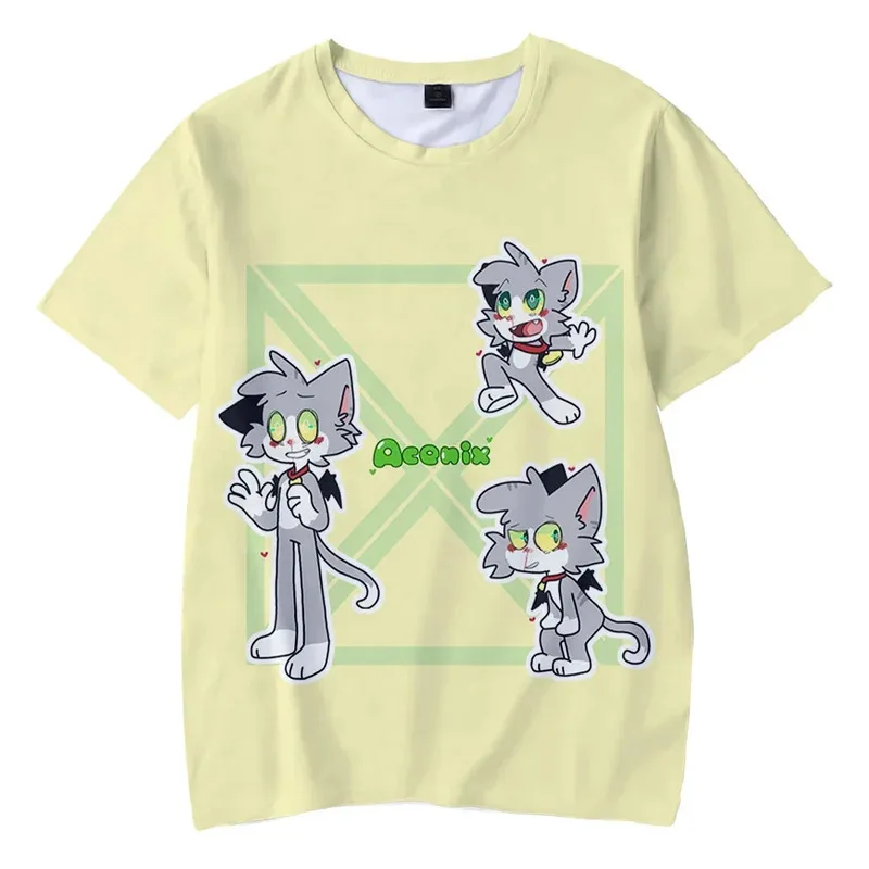 Футболка CyAcenix Merch, футболки с героями мультфильмов для мальчиков и девочек, футболка, детская одежда, детская одежда, футболки с рисунком, костюм для косплея