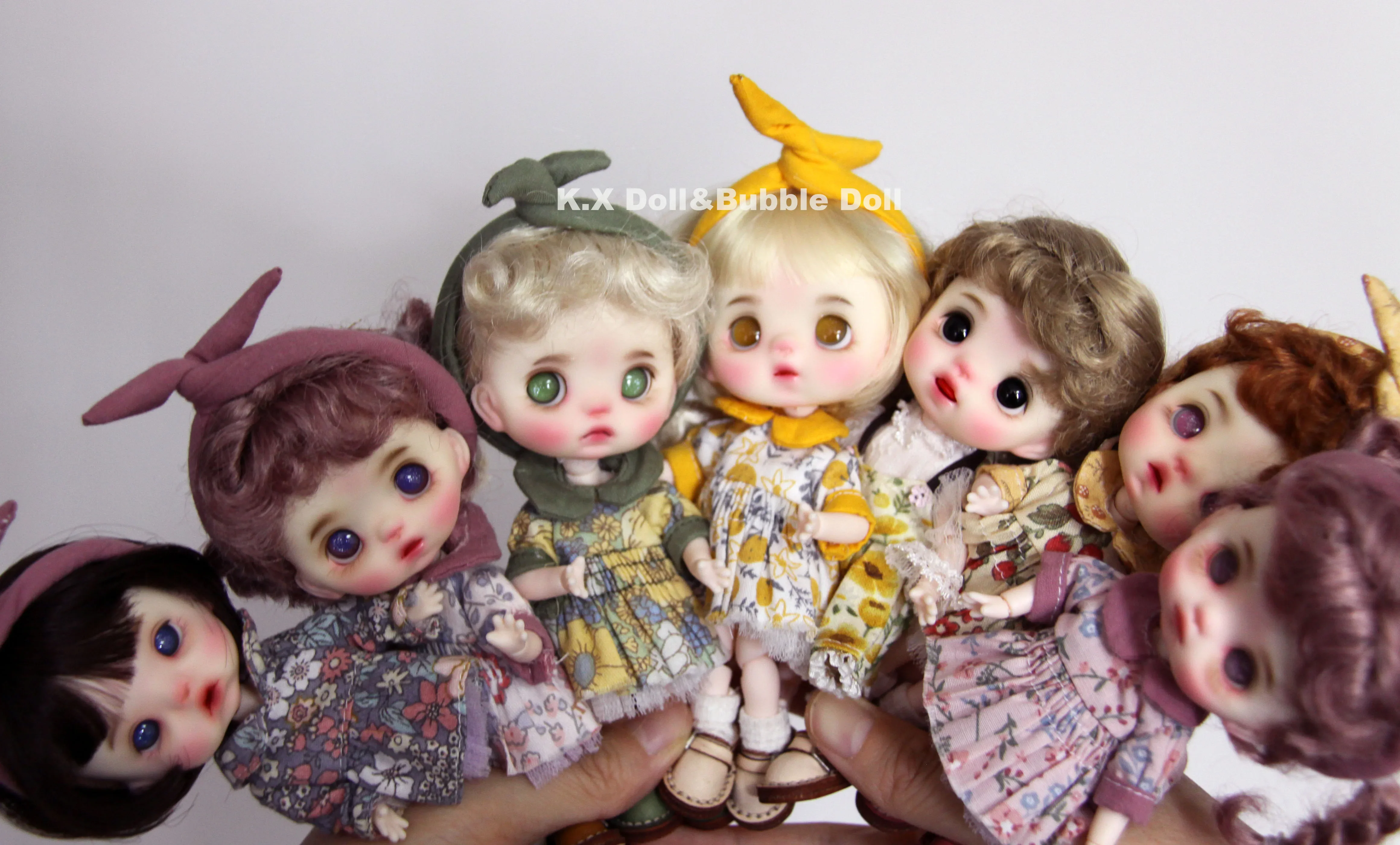 OB11 Movable Eye New Cute Doll No Make Up Bare Head with Make Up Resin Head BD 8 Points