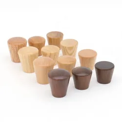 Armadi in legno 6 pezzi manopole per guardaroba maniglie coniche maniglie per porte maniglie per cucina rotonde a foro singolo pomelli per mobili Hardware