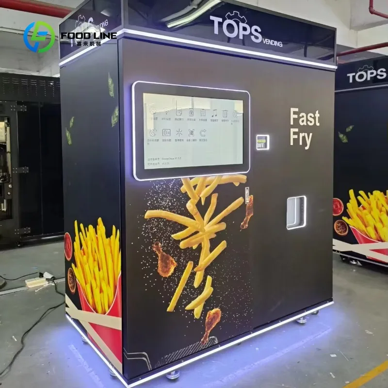 Customized Fully Automatic French Fries Vending Machine 35 Second Potato Chips Dispenser 220v New Condition