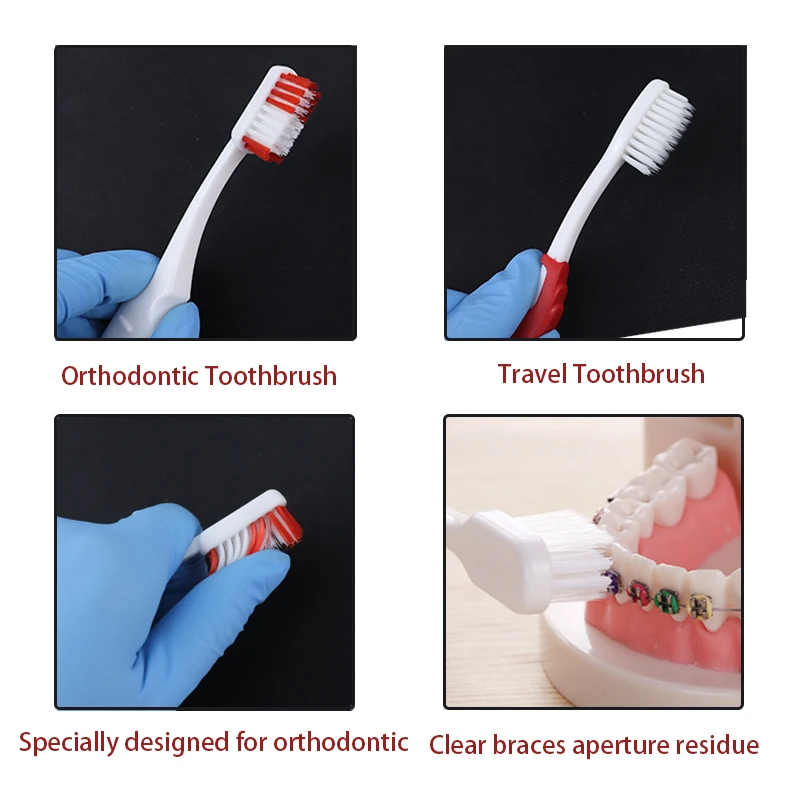 8 teile/satz Dental Oral Reinigung Pflege Kieferorthopädische Zähne Bleaching Werkzeuge Dental Flosser Schutz Wachs Kieferorthopädische Mundpflege Kit