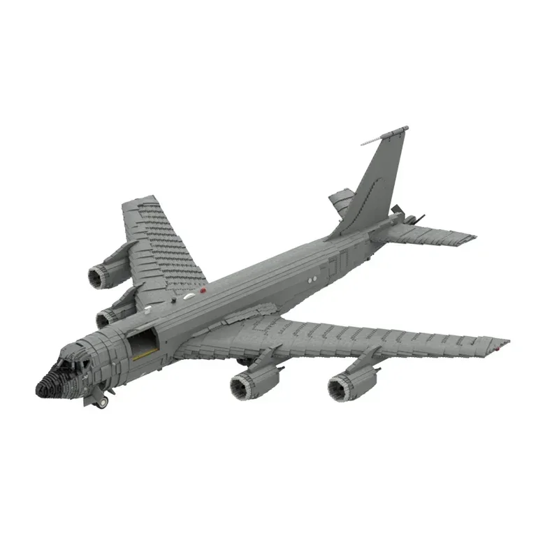 Moc klocki seria wojskowa WW2 KC-135R Stratotanker Model samolotu technologia cegły DIY montaż samolot zabawki dla dziecka