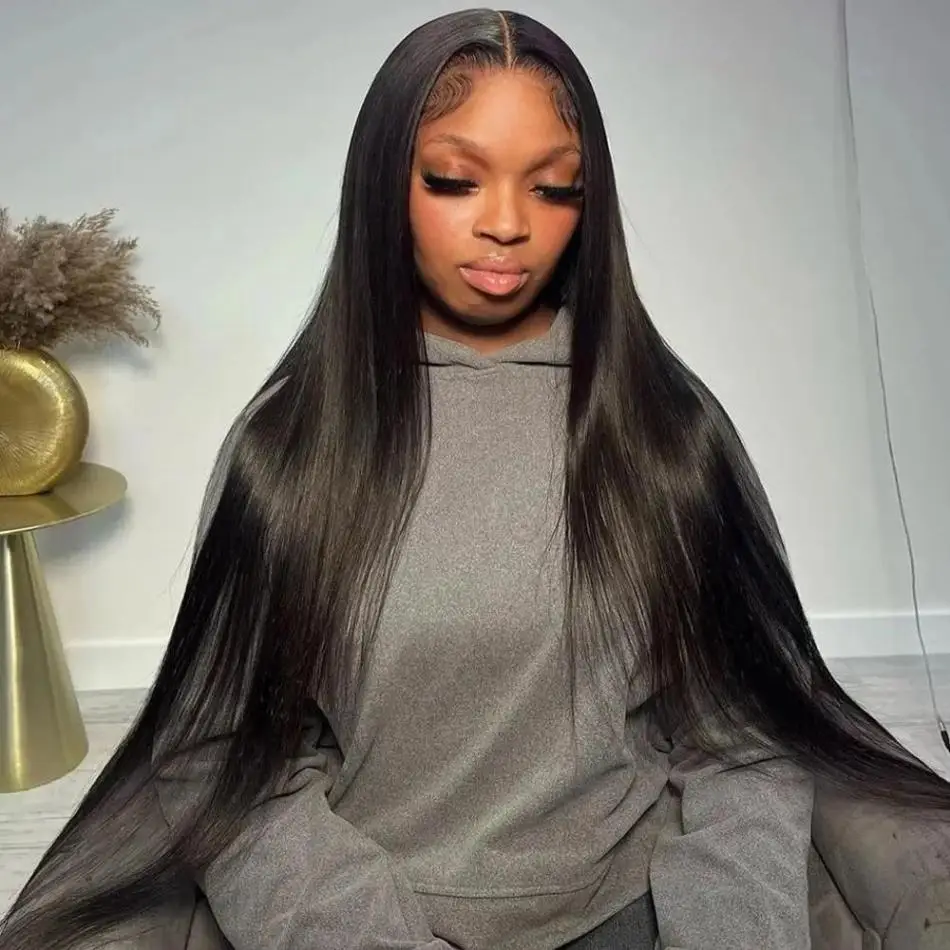 Bone Straight 13X4 13X6 Lace Front Human Hair Wig Lace Frontal 100% Natural Brazilian 30 36 Inch Preplucked Wigs For Women