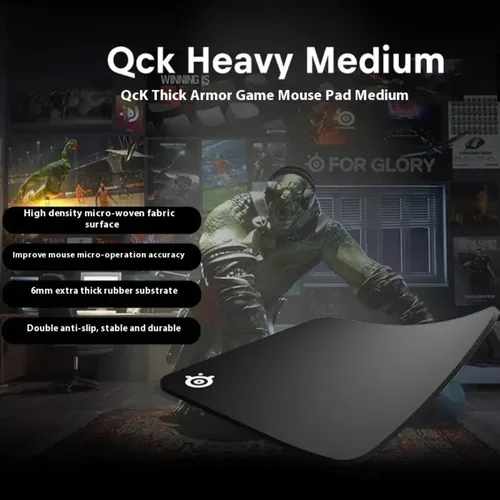 Imagen 2 del producto Alfombrilla de ratón para juegos pesada SteelSeries QCK, alfombrilla de escritorio FPS, alfombrilla de ratón de gran juego, atmósfera, ordenador portátil, alfombrilla de mesa, accesorios para PC, regalos