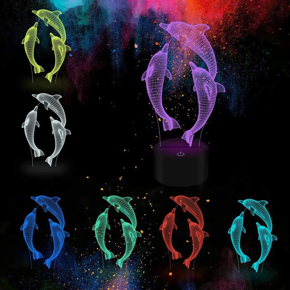

Night Light dolphin light Decor Lighting Gift Lamp 3D LED Lamp Decoration Lamp