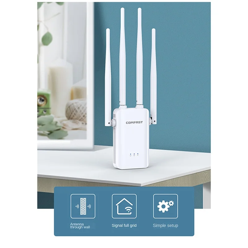 

Wireless WIFI Repeater 2.4G Long Range Wifi Extender WiFi Amplifier WiFi Long Distance Booster Amplifier