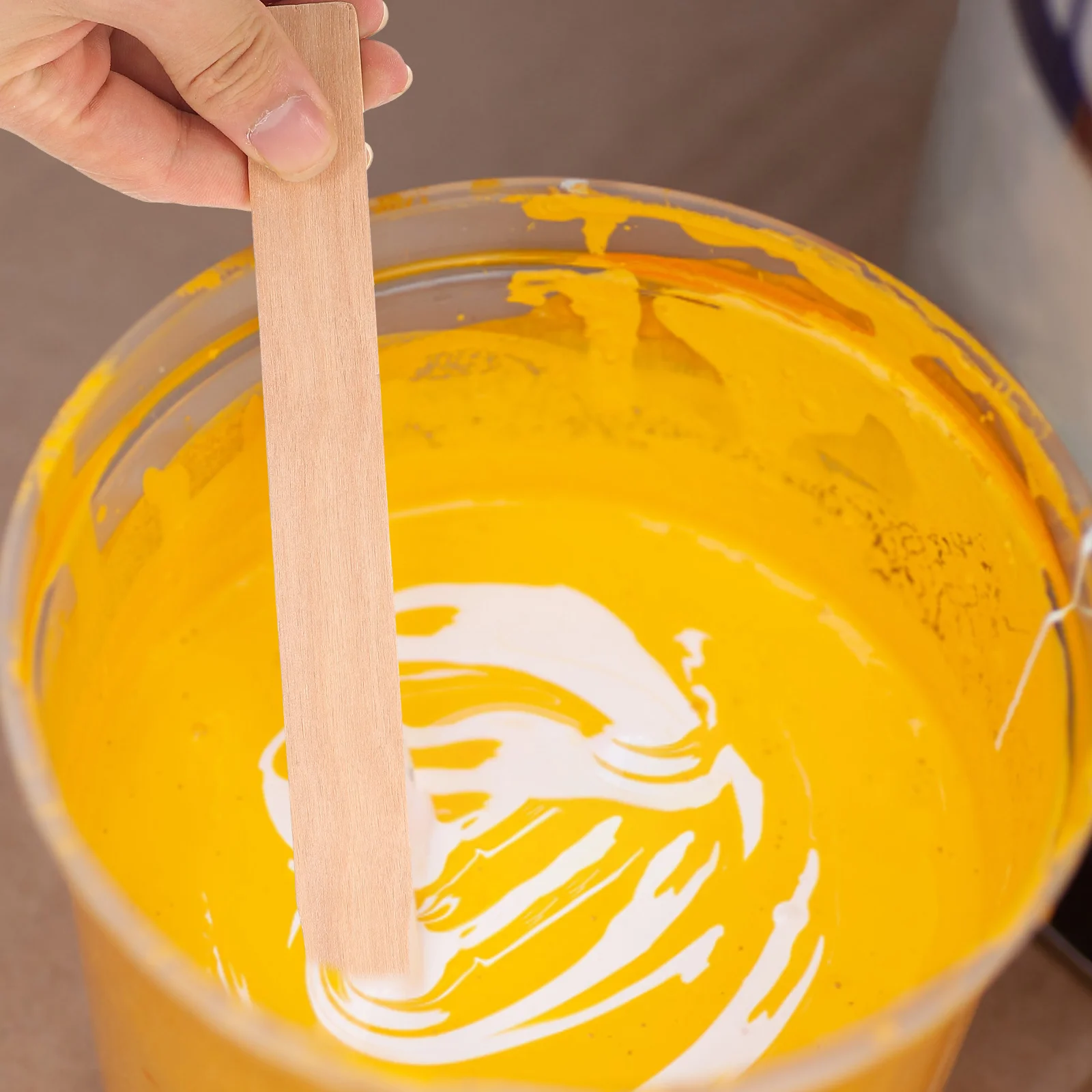 25 stücke Farbe Mischen Stick Rühren Werkzeug Wiederverwendbare Holz Rühren Stick Leichte Manuelle Rührer Für Home Bau Langlebig