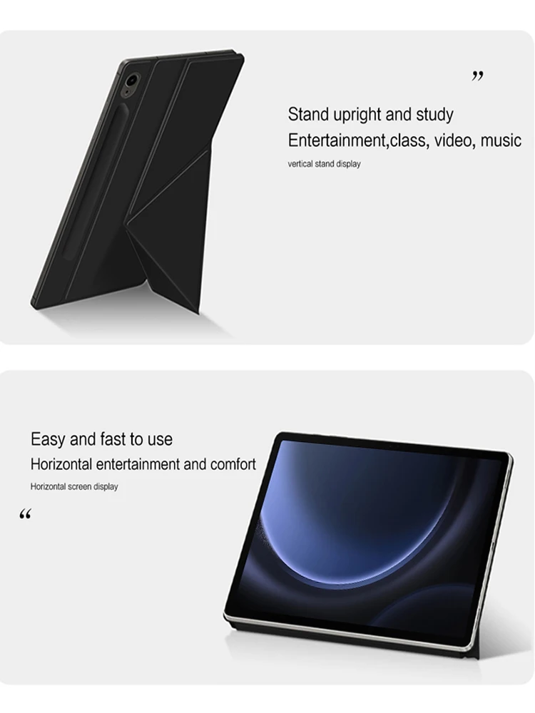 Etui magnetyczne do Samsung Galaxy Tab S9 S10 FE S7 S8 Plus S9FE S7FE S9+ S8+ S8 S9 S10 Ultra Talbet Stand Smart Shell Cover Cases — zdjęcie 2
