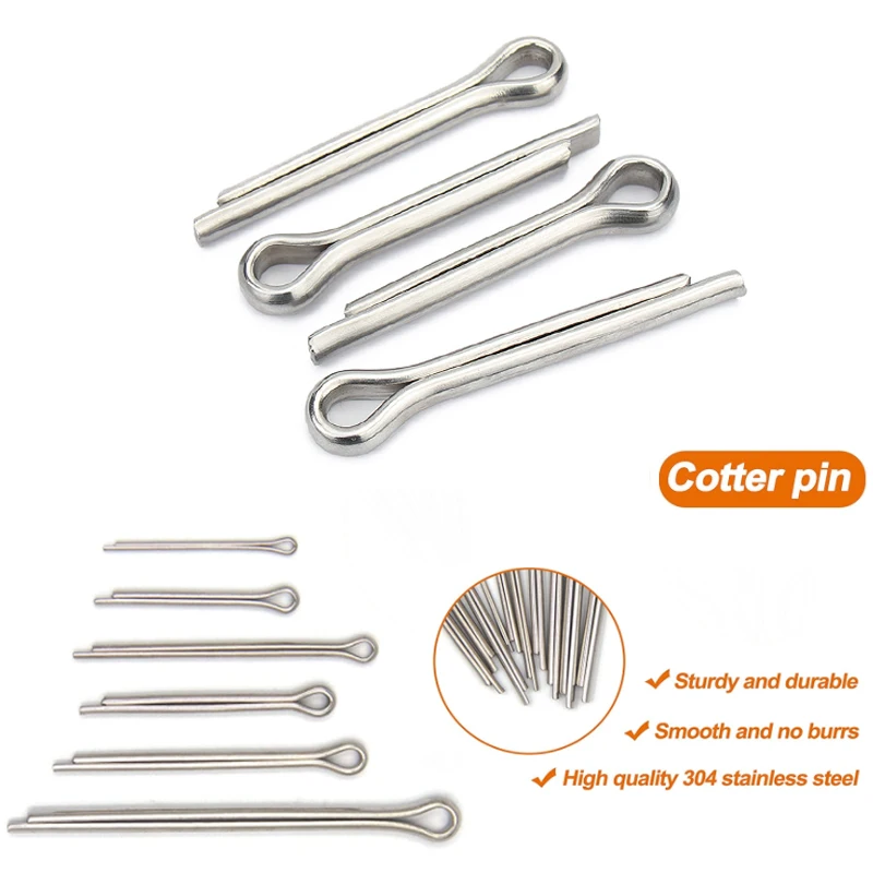 M1M1.5M2M2.5M3M4M5M6M8 304 Stainless Steel U Shape Type Spring Cotter Hair Pin Split Clamp Tractor Open Elastic Clip For Car