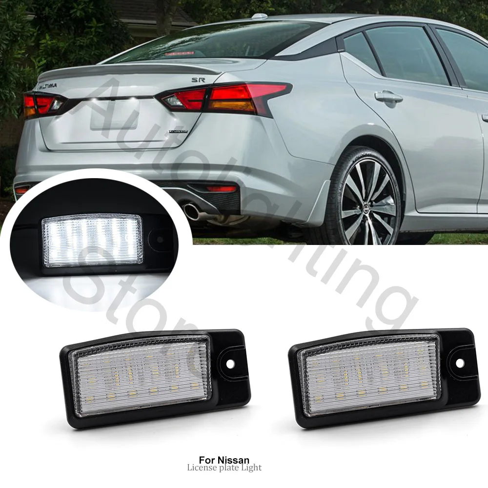 

2x LED License Number Plate Light For Nissan X-Trail Rogue T32 Murano Altima Pathfinder Maxima NV INFINITI FX35 FX50 Q45 02-06