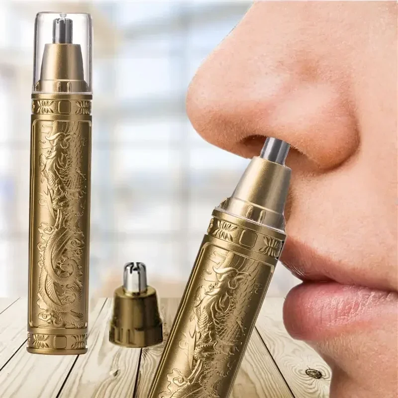 

Golden Dragon And Phoenix Nose Hair Trimmer Clear Nostrils Small And Convenient Washing With Knife Head Unisex Convenience