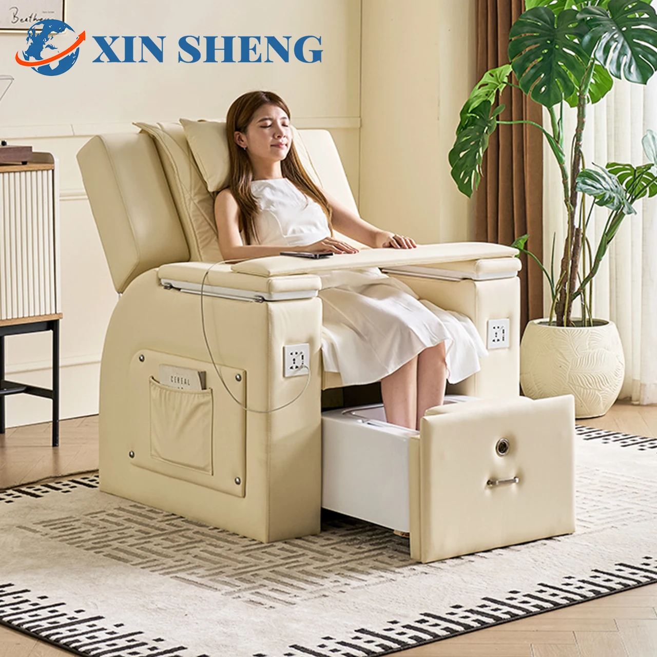 Foot SPA Massagesessel, Nagelstudio-Sofa, automatischer Rückenmassagesessel, Pediküre-Stuhl, Fußmassage- und Nagelgeschäftsmöbel