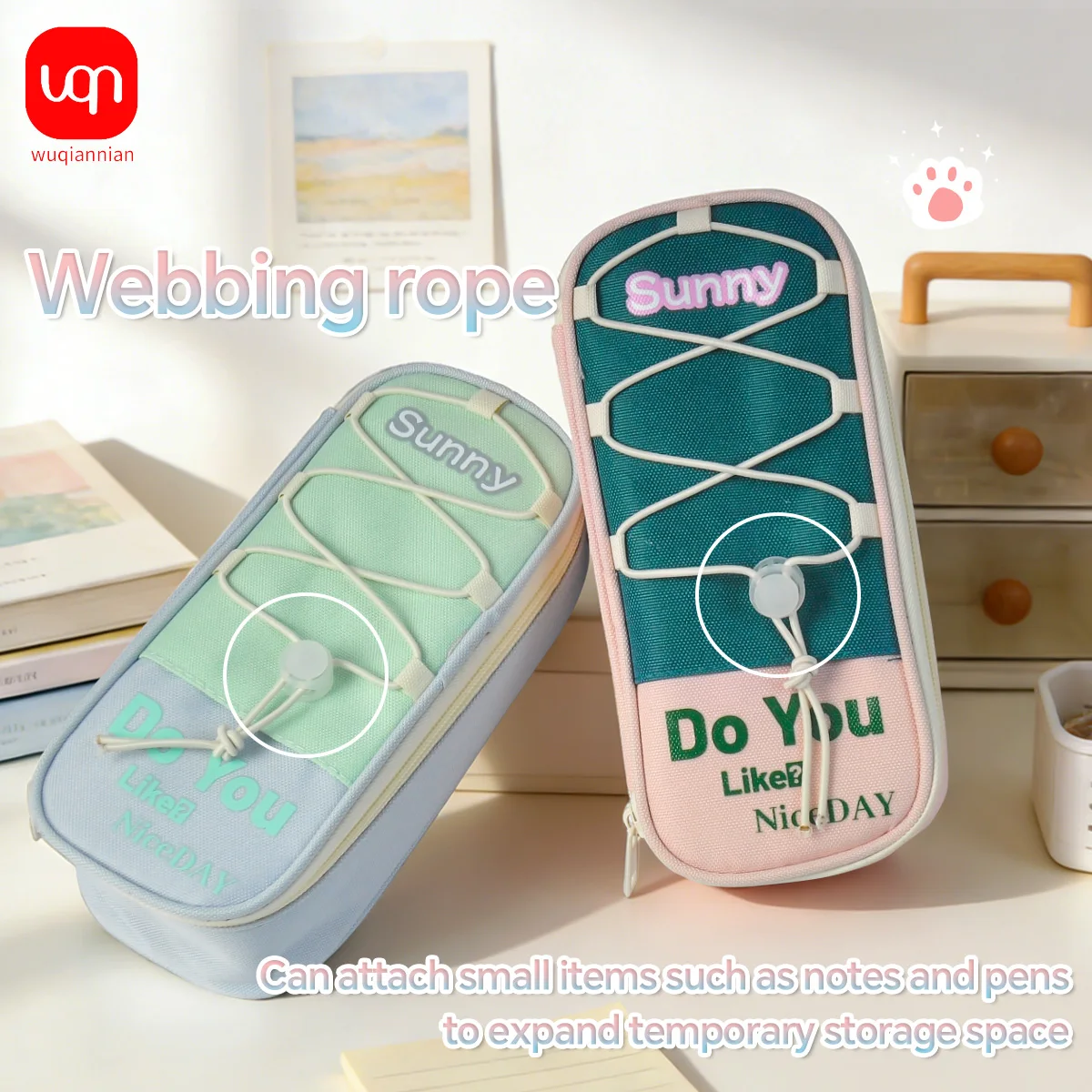 WQN1pcs Student Single-Layer Pencil Case Large Capacity Unisex Simple INS Japanese Style Multifunctional Pencil Case