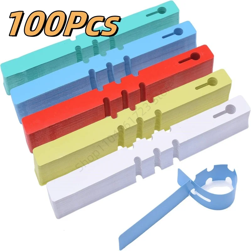 100Pcs Waterproof Plant Markers Plastic Plant Hanging Tags Gardening Plant Marker Label Tools Garden Pots Planters Markers